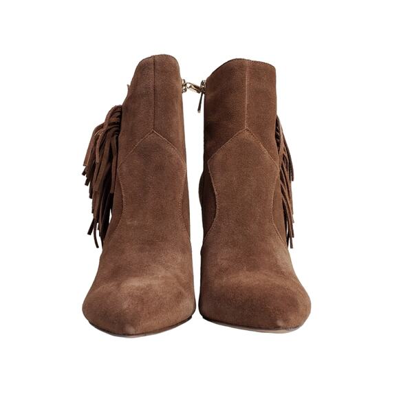 Jessica Simpson Womens 9 Paegye Leather Suede Fringe Boot Brown New - Picture 4 of 12